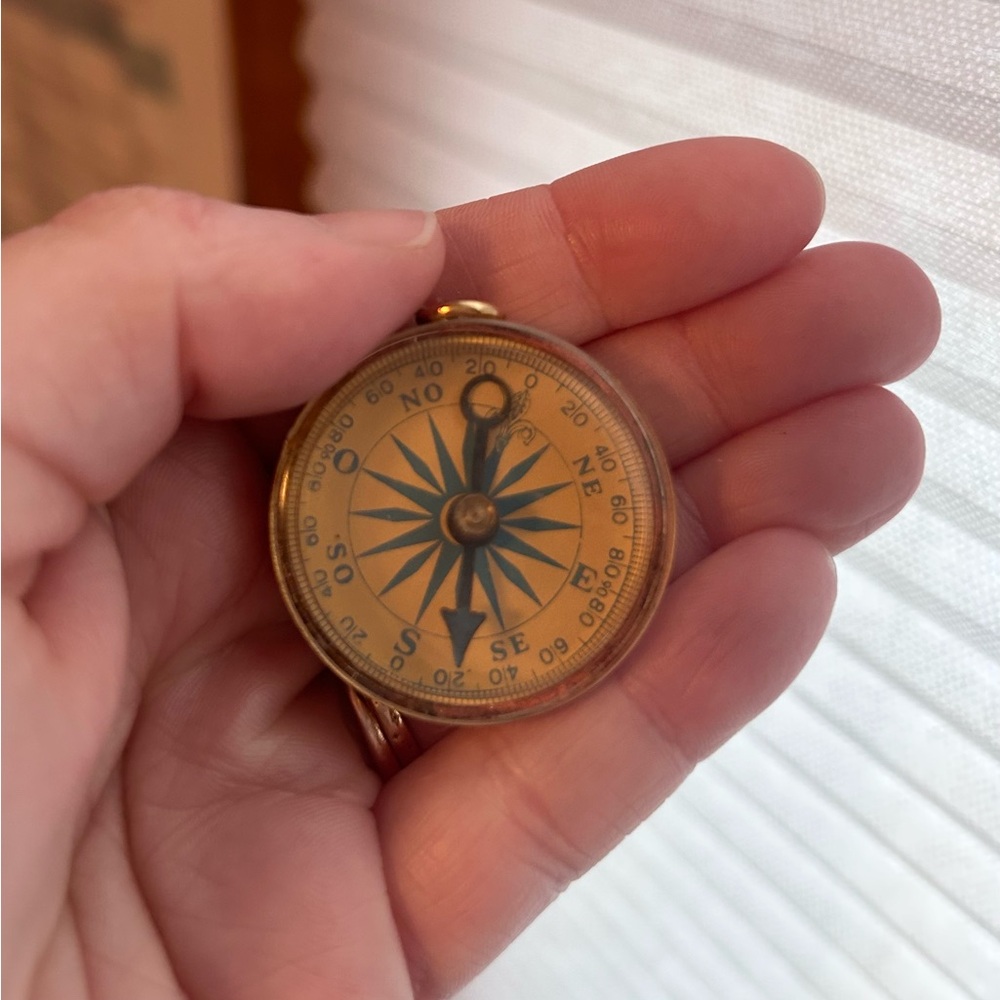Vintage Brass Compass